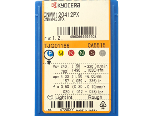 Kyocera WSP CNMM120412-PX, Sorte CA5515