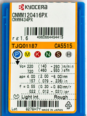 Kyocera WSP CNMM120416-PX, Sorte CA5515