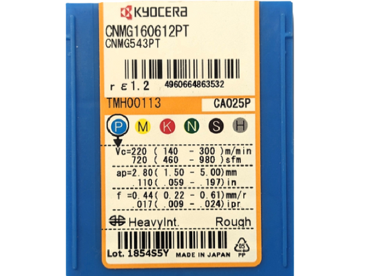 Kyocera WSP CNMG160612-PT, Sorte CA025P