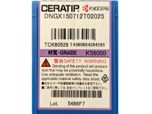 Kyocera Keramik-WSP DNGX150712T02025, Sorte KS6000