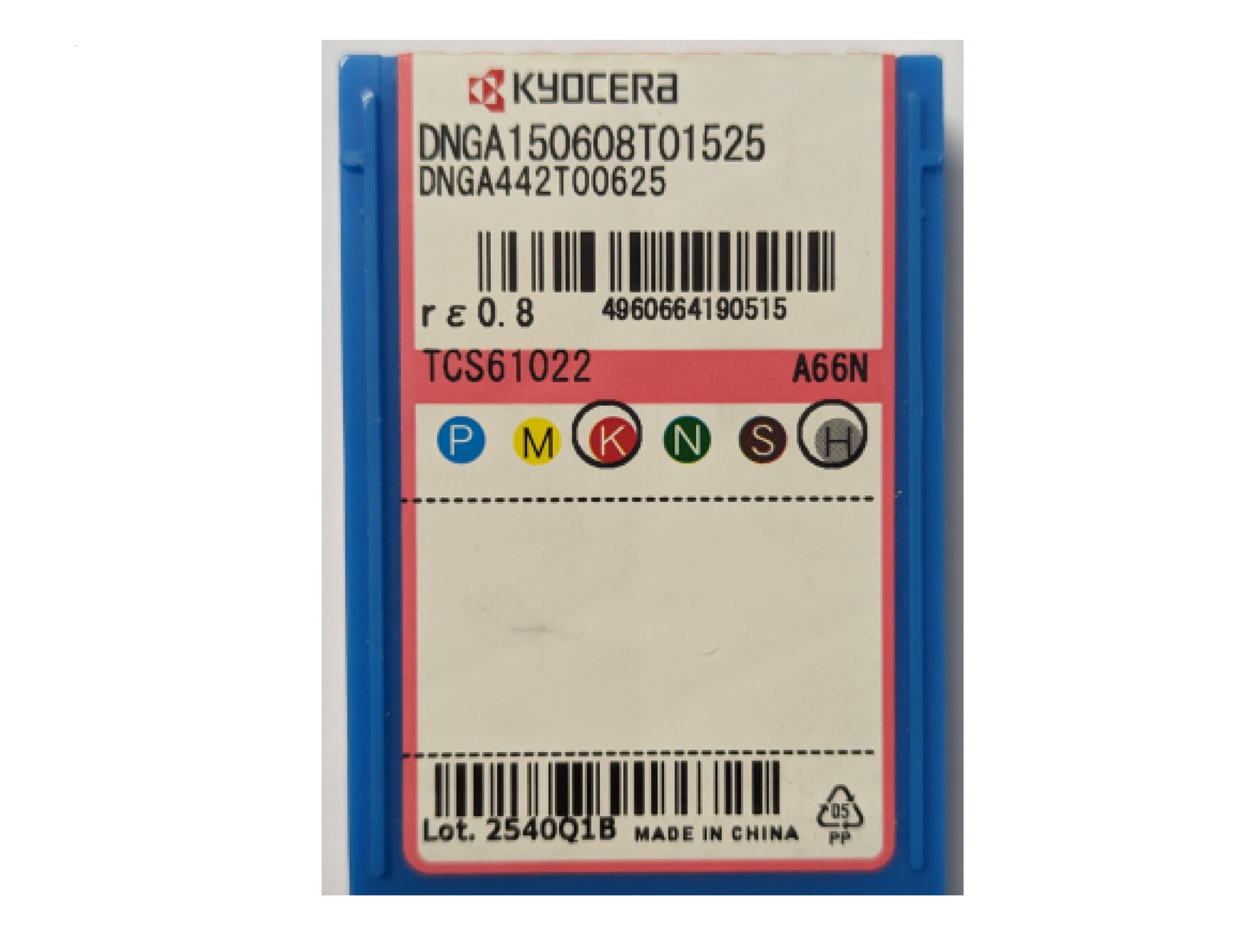 Kyocera Keramik-WSP DNGA150608T01525, Sorte A66N