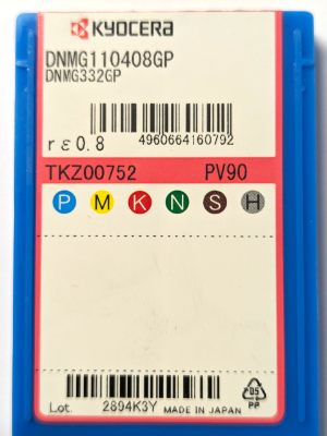 Kyocera Cermet-WSP DNMG110408-GP, Sorte PV90