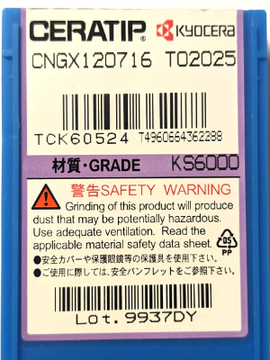 Kyocera Keramik-WSP CNGX120716T02025, Sorte KS6000