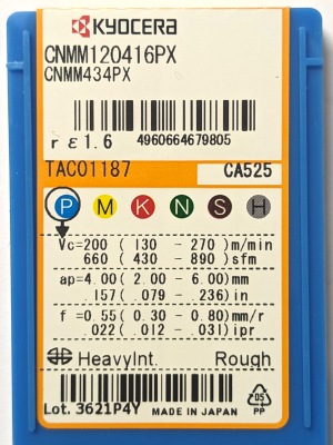 Kyocera WSP CNMM120416-PX, Sorte CA525