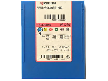 Kyocera WSP APMT250640ER-NB3, Sorte PR1230