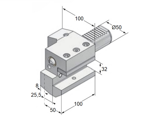 Werkzeughalter C1-50x32x100