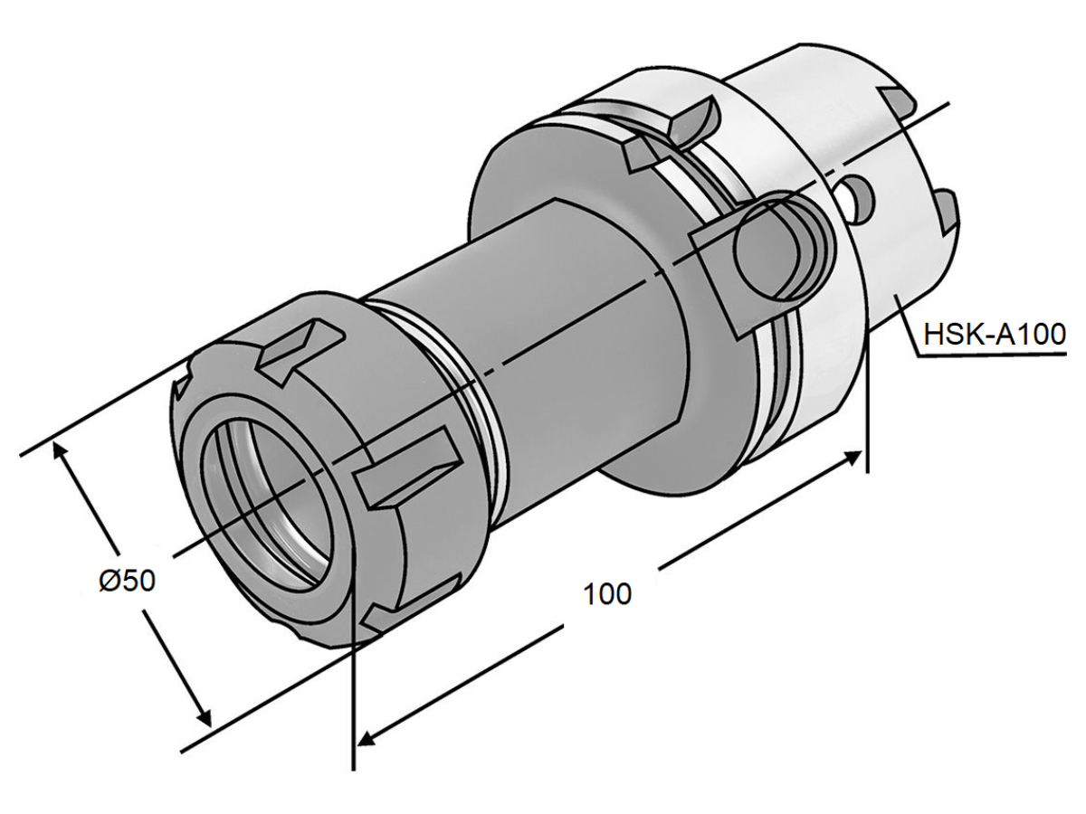 ER-Spannzangenfutter HSK-A100-2/200-100 ER32