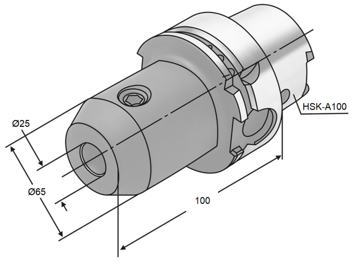 Weldon-Aufnahme HSK-A100-25-100