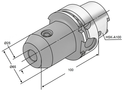 Weldon-Aufnahme HSK-A100-25-100